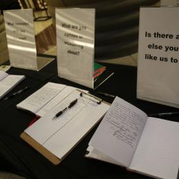 The post-performance survey by Complex Movements. Photo by Vanessa Miller.
