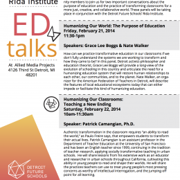 Flyer for DFS Ed Talks