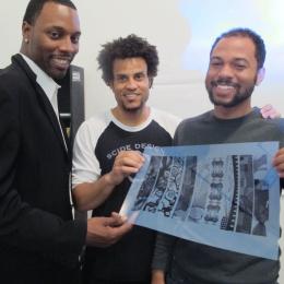 Preparing a silkscreen of an original design in the Graphics class