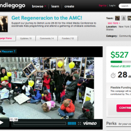 Regeneracion fundraiser screen capture