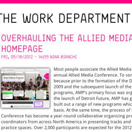 The Work Department blog screen capture